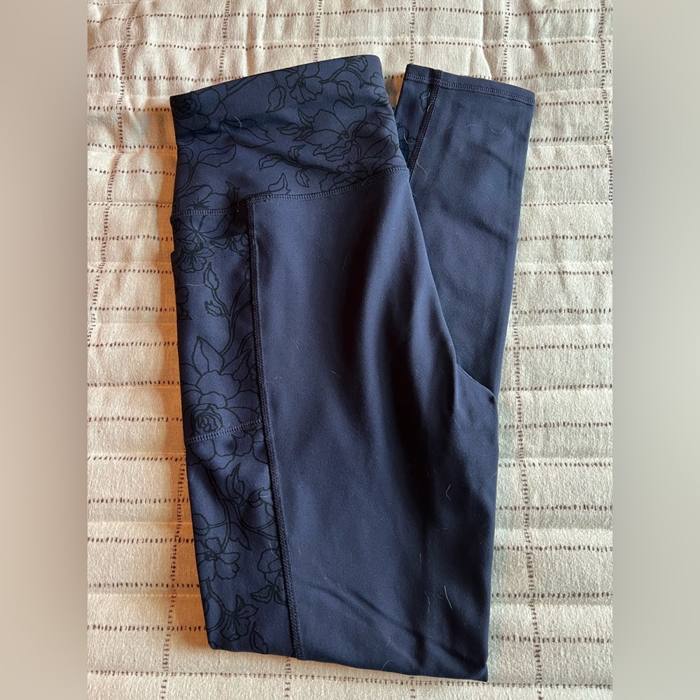 Leggings with floral detail, pockets